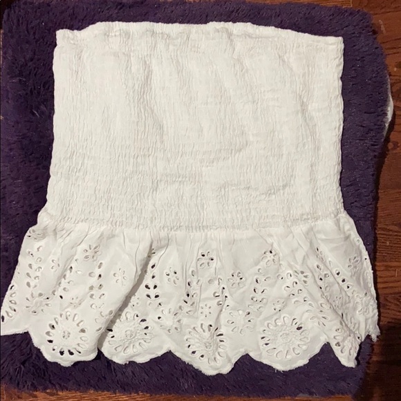 SOLD White Strapless shirt! - Picture 1 of 2